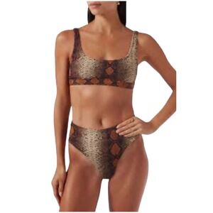 SKIMS Recycled Swim Tank Bikini Set Desert Snake Print XXS*Sold Out*